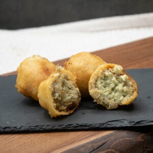 Bolade queso cabrales en tempura de Croqueta y Presumida